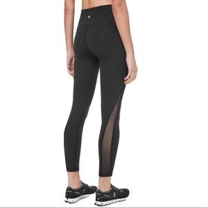 Black lululemon leggings with side mesh